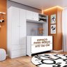Guarda Roupa com Espaço para Berço Branco Haiz Shop Jm - 1