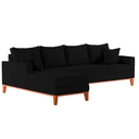 Ver imagem 4 de Sofá 4 Lugares Beny com Chaise Esquerdo Corino Preto