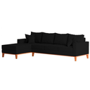 Ver imagem 5 de Sofá 4 Lugares Beny com Chaise Esquerdo Corino Preto