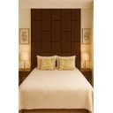 Ver imagem 3 de Cabeçeira Dominó 2,50 Altura e 1,60 Largura Modulos Colantes:suede Marrom Escuro