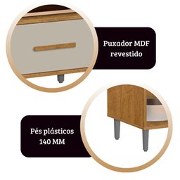 Balcão para Cooktop Cordoba Mizza Decor Ipe Off White - 2