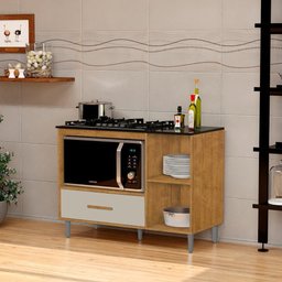 Balcão para Cooktop Cordoba Mizza Decor Ipe Off White - 4