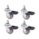 Ver imagem 1 de Rodízio Giratório Pino com Freio até 40kg 210 Bpfpi 4 Unidades Schioppa