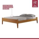 Ver mais imagens de Conjunto Quarto de Casal Cama Queen Madeira Maciça e 2 Mesas de Cabeceira 2 Gaveta 1 Nichos Unique
