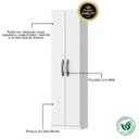 Ver imagem 3 de Armário Multiuso Sapateira 2 Portas - Elara Branco