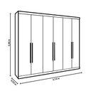 Ver imagem 4 de Guarda Roupa Rimo Guarapari 6 Portas 7 Gavetas 100% MDF Branco