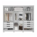 Ver imagem 3 de Guarda Roupa Rimo Guarapari 6 Portas 7 Gavetas 100% MDF Branco