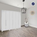 Ver imagem 2 de Guarda Roupa Rimo Guarapari 6 Portas 7 Gavetas 100% MDF Branco