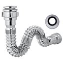 Ver imagem 1 de Sifão Sanfonado Universal Prata com Canopla Astra