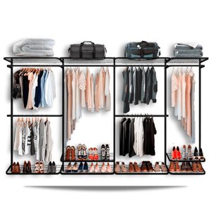 Arara Cabideiro Aramado Trilho Sapateira Maleiro 3,40m Pt