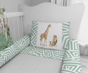 Ver imagem 4 de Kit Berço Enxoval de Bebê Safari Folhas Verdes Menino - Kt582