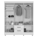 Ver imagem 3 de Guarda Roupa Casal com 6 Portas Guararapes Nature Off White