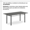 Ver mais imagens de Conjunto de Mesa Retangular 180x75cm Tampo Ardósia Indiana 8 Cadeiras Lavínea Prata/Botanic Bege/Mart