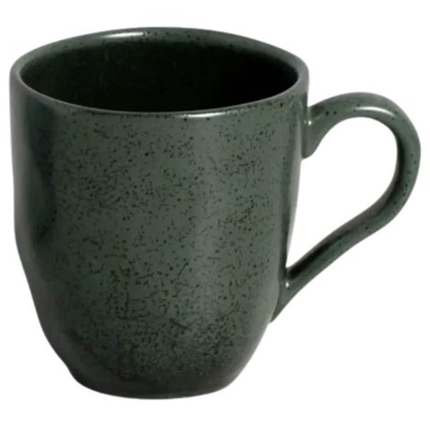Jogo 10 Canecas Verde Arauco Porto Brasil 273ml Xícara de Chá Cerâmica Servir Bistrô