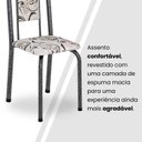 Ver imagem 6 de Conjunto de Mesa Retangular 180x75cm Tampo Ardósia Indiana 8 Cadeiras Lavínea Prata/Arabesco/Mart