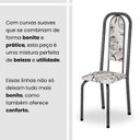 Ver imagem 7 de Conjunto de Mesa Retangular 180x75cm Tampo Ardósia Indiana 8 Cadeiras Lavínea Prata/Arabesco/Mart