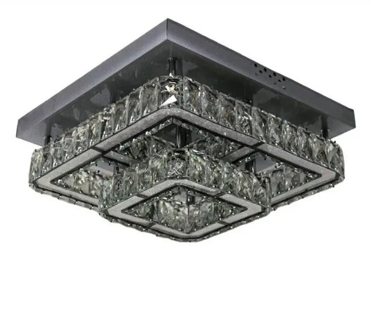 Lustre Moderno Cristal Legitimo 40x40x18cm + Controlador sem fio - 3