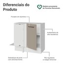 Ver imagem 3 de Balcão de Canto 1 Porta (sem Tampo) Branco/Crema Agata Madesa