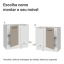 Ver imagem 4 de Balcão de Canto 1 Porta (sem Tampo) Branco/Crema Agata Madesa