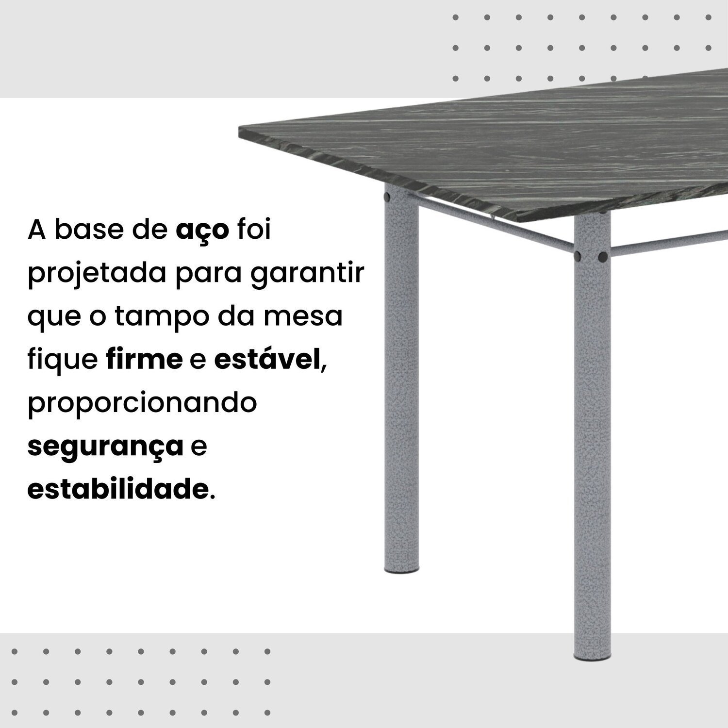 Conjunto de Mesa Retangular 180x75cm Tampo Ardósia Indiana 8 Cadeiras Lavínea - 11