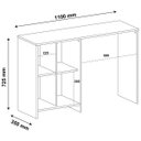 Ver imagem 2 de Escrivaninha Matrix Mesa para Notebook Escritório - Branco