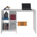 Ver imagem 3 de Escrivaninha Matrix Mesa para Notebook Escritório - Branco