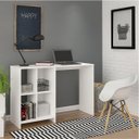 Ver imagem 1 de Escrivaninha Matrix Mesa para Notebook Escritório - Branco