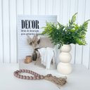 Ver imagem 3 de Decoração sala livro caixa + vaso escultura bola + colar