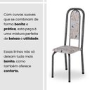 Ver imagem 7 de Conjunto de Mesa Retangular 140x75cm Tampo Granito Ocre 6 Cadeiras Lavínea Prata/Botanic Bege/Mart