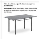 Ver mais imagens de Conjunto de Mesa Retangular 140x75cm Tampo Granito Ocre 6 Cadeiras Lavínea