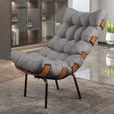 Ver imagem 2 de Poltrona em Linho Costela Sala de Estar