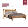 Conjunto Quarto de Casal Cama Madeira Maciça 140cm e Cômoda 5 Gavetas com Sapateira Unique - 8