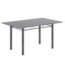 Ver imagem 4 de Conjunto de Mesa Retangular 140x75cm Tampo Granito Ocre 6 Cadeiras Lavínea Prata/Arabesco/Mart