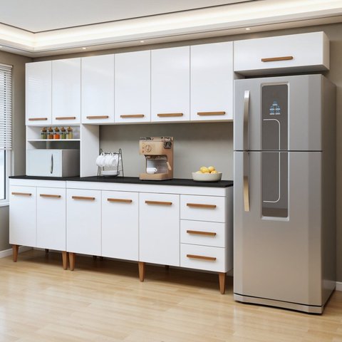 Cozinha Completa Modulada 12 Portas 3 Gavetas Ibiza