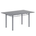 Ver imagem 4 de Conjunto de Mesa Retangular 140x75cm Tampo Granito Ocre 6 Cadeiras Lavínea Branco/Preto Floral/Mart Pérola