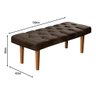 Recamier Banco Paris para Cama Casal 130cm Suede Pavia Decorativo - Marrom - 3
