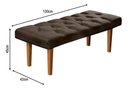 Ver imagem 3 de Recamier Banco Paris para Cama Casal 130cm Suede Pavia Decorativo - Marrom