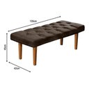 Ver imagem 3 de Recamier Banco Paris para Cama Casal 130cm Suede Pavia Decorativo - Marrom