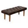 Recamier Banco Paris para Cama Casal 130cm Suede Pavia Decorativo - Marrom - 2