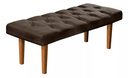 Ver imagem 2 de Recamier Banco Paris para Cama Casal 130cm Suede Pavia Decorativo - Marrom