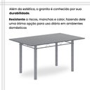 Ver mais imagens de Conjunto de Mesa Retangular 140x75cm Tampo Granito Ocre 6 Cadeiras Lavínea Branco/Botanic Bege/Mart Pérola