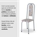 Ver imagem 7 de Conjunto de Mesa Retangular 140x75cm Tampo Granito Ocre 6 Cadeiras Lavínea Branco/Botanic Bege/Mart Pérola