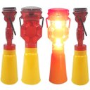 Ver imagem 1 de Sinalizador Viario Solar Kit 4 Uni Sinalizaçao Rua Rodovia Iluminaçao Pista Obra Transito Segurança 