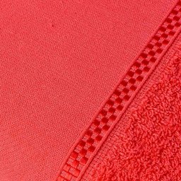 Toalha de Banho Artesanato Arteira Pintar Bordar Ponto Russo Perfeito Estilo Vermelho - 2