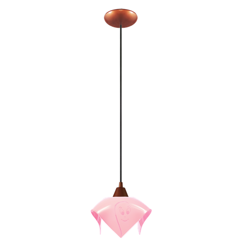 Pendente Moderno Quarto Infantil Papoula Fantasminha Rosa