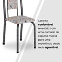 Ver imagem 6 de Conjunto de Mesa Retangular 140x75cm Tampo Granito Topázio 6 Cadeiras Lavínea