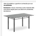 Ver mais imagens de Conjunto de Mesa Retangular 140x75cm Tampo Granito Topázio 6 Cadeiras Lavínea Prata/Botanic Bege/Mart