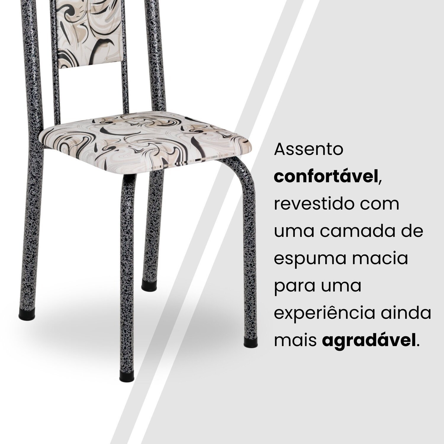 Conjunto de Mesa Retangular 140x75cm Tampo Granito Topázio 6 Cadeiras Lavínea - 6