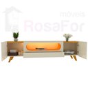 Ver imagem 3 de Rack para TV com LED Nobre 210 Pés Madeira Off White Naturale - Gelius
