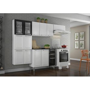 Cozinha Itatiaia Luce - 4 Peças 2 Vidros – Branca e Preta